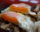目玉焼きでポークたまごおにぎり作り方2写真