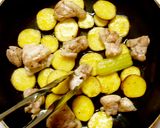 鶏と薩摩芋で＊パインジュースの炒め煮作り方4写真