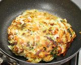 刺身とタコの薬膳お好み焼き作り方7写真