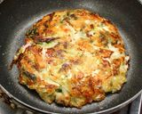 刺身とタコの薬膳お好み焼き作り方9写真