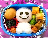 簡単冬キャラ弁＊雪だるまのスノーギース作り方3写真