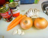 デミソースとトマト缶でハヤシライス。作り方1写真