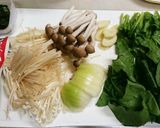 シメジとエノキとほうれん草の和風スパ作り方1写真