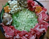 スタンディング葱鍋 X'mas肉リース作り方1写真