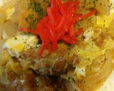 ランチには簡単　海老たま丼～♪作り方4写真