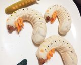 白玉団子でカブトムシの幼虫３(グロ強め)作り方5写真