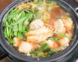 調理師さんのしっとり鶏豚だんご鍋作り方6写真