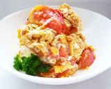 トマトと玉子の中華風炒め丼　トマたま丼作り方3写真