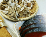 鮭と茸と厚揚げの炊き込みご飯作り方1写真