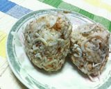 大好き♡しらすとおかかの♥醤油おにぎり♡作り方2写真
