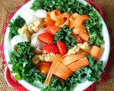 リボン野菜とお楽しみ巾着のカレー豆乳鍋作り方4写真