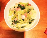小松菜とベーコンのクリームパスタ作り方5写真