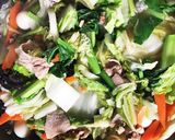 白菜消費　黒酢あんかけ焼きそば作り方6写真