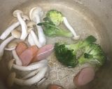 あったかランチジャーで卵野菜スープ作り方1写真