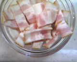 豆苗とベーコンのにんにく醤油炒め作り方2写真