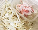 もやしカニカマ！あんがトロトロ中華スープ作り方1写真