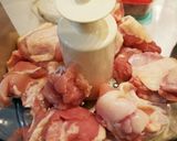 鶏モモ肉のロール白菜　ミルクスープ風作り方3写真