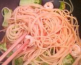 エビとブロッコリーのトマトパスタ作り方2写真
