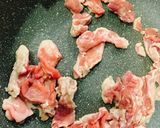 春菊と豚肉炒め作り方2写真