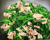 春菊と豚肉炒め作り方4写真