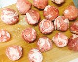 豚こまチーズボールのマスタード煮込み作り方3写真