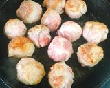 豚こまチーズボールのマスタード煮込み作り方7写真
