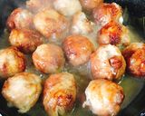 豚こまチーズボールのマスタード煮込み作り方10写真