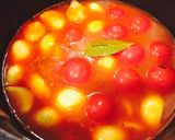 鯖の水煮缶☆ホクホクにんにくトマト煮込み作り方3写真
