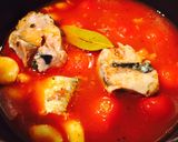 鯖の水煮缶☆ホクホクにんにくトマト煮込み作り方4写真