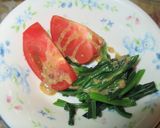 トマトとほうれん草のサラダ(=^・^=)作り方3写真