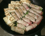 節約レシピ 水菜巻豚肉すき焼き風作り方5写真