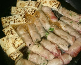 節約レシピ 水菜巻豚肉すき焼き風作り方6写真