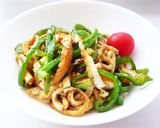 厚揚げで　チンジャオロース　青椒豆腐絲作り方3写真