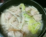 鶏とキノコのＷだし！鶏つみれ汁☆作り方5写真