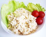 レタスと豆腐のチャーハン作り方4写真