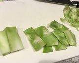 ベーコンとブロッコリーの皮の青椒肉絲風作り方2写真