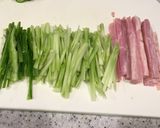 ベーコンとブロッコリーの皮の青椒肉絲風作り方3写真