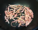 ベーコンとブロッコリーの皮の青椒肉絲風作り方6写真