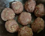 挽肉れんこん団子のスープ☆エスニック風味作り方5写真
