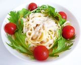 ヨーグルトで　バーニャカウダソースパスタ作り方4写真