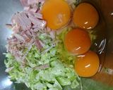 キャベツとハムのキッシュ風卵焼き作り方3写真
