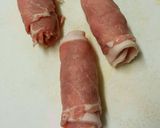 レンジで時短！お弁当にも定番の肉巻き野菜作り方3写真
