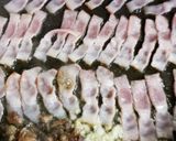 簡単舞茸アンチョビベーコンのトマトソース作り方2写真