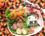 ハロウィン　キティちゃんキャラ弁作り方9写真
