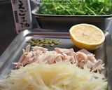 ササミとジャガイモのパクチーサラダ作り方1写真