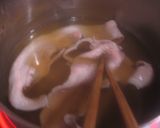 簡単＃豚とレタス外葉しゃぶロールとスープ作り方3写真