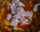 白菜とイカと鶏肉◆豆のトマト煮込みスープ作り方9写真