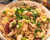 キノコと枝豆の簡単タコ飯！作り方4写真