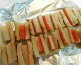 トースターでちくわとカニかまのチーズ焼き作り方1写真