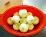 ハンバーグ付け合わせ④ペコロスの蒸し煮作り方2写真